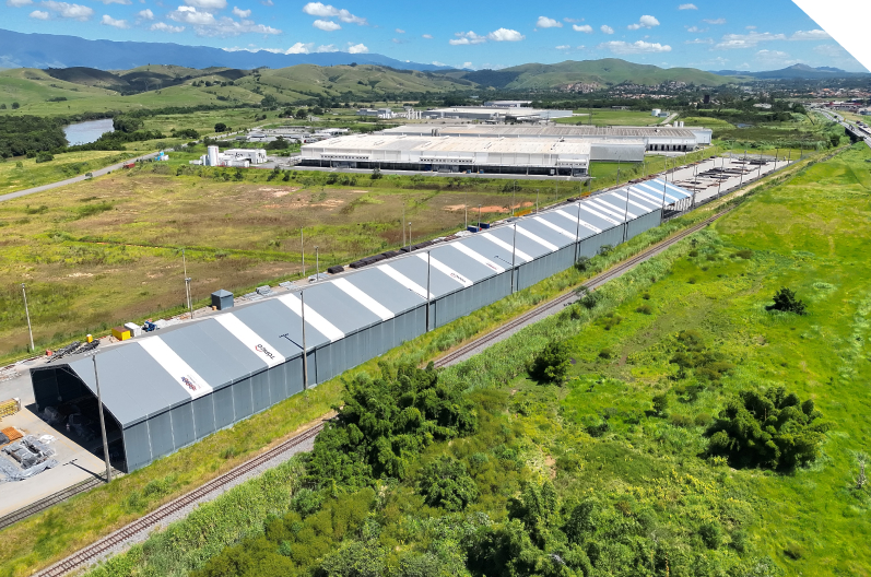 Galpão Lonado para proteção de materiais na construção civil