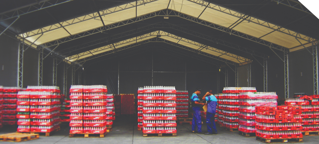 Galpão Lonado para proteção de materiais alimenticios