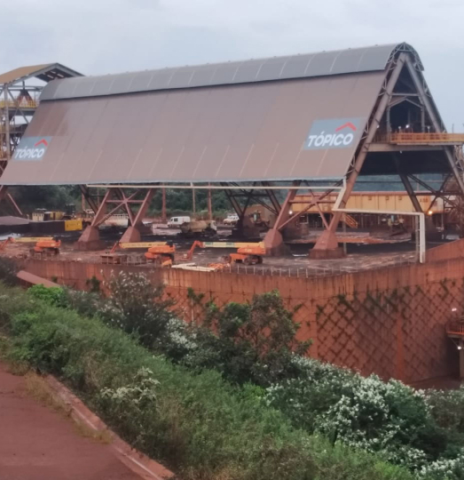 Galpão Lonado de 2350m² para armazenamento de minério no Pará